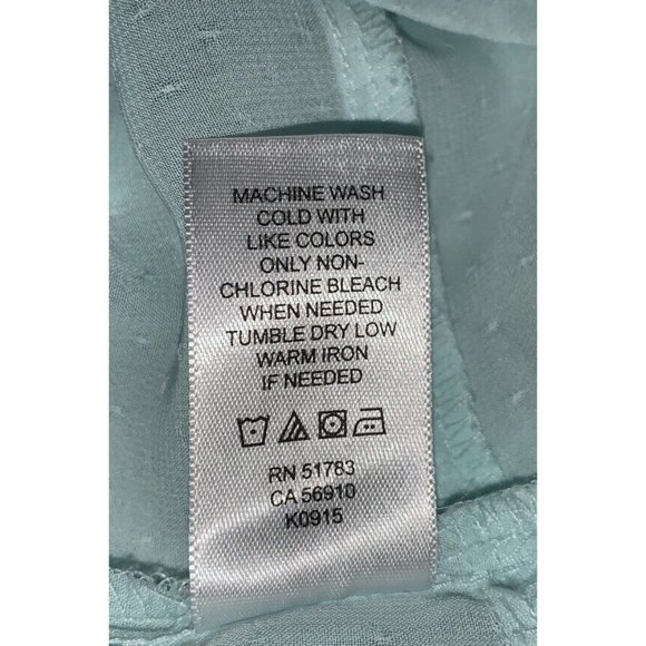 Maurices Sz LARGE Light Green Shirt Tunic Swiss Dot Semi Sheer Popover EUC - Picture 11 of 11